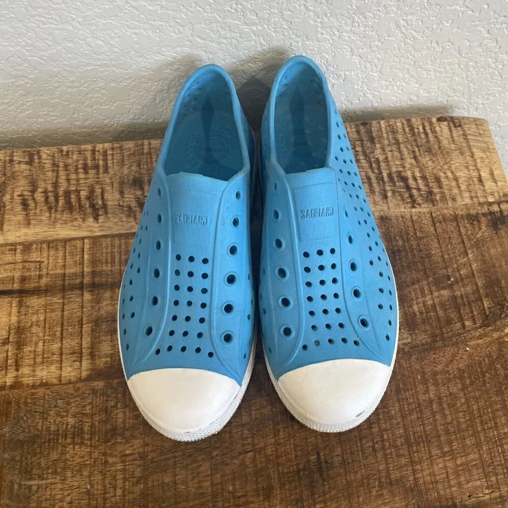 Saguaro Boy Blue Lightweight Quick Dry Slip On Beach Garden Water Shoes Sz 5 37